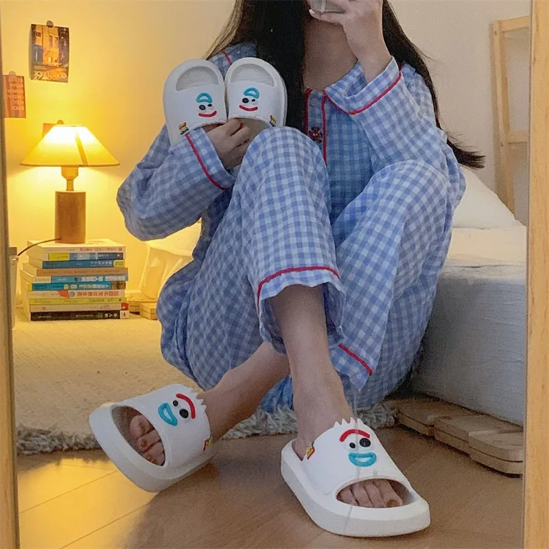 Disney Toy Story Forky Slippers Cartoon Flip Flops Soft Sole Home