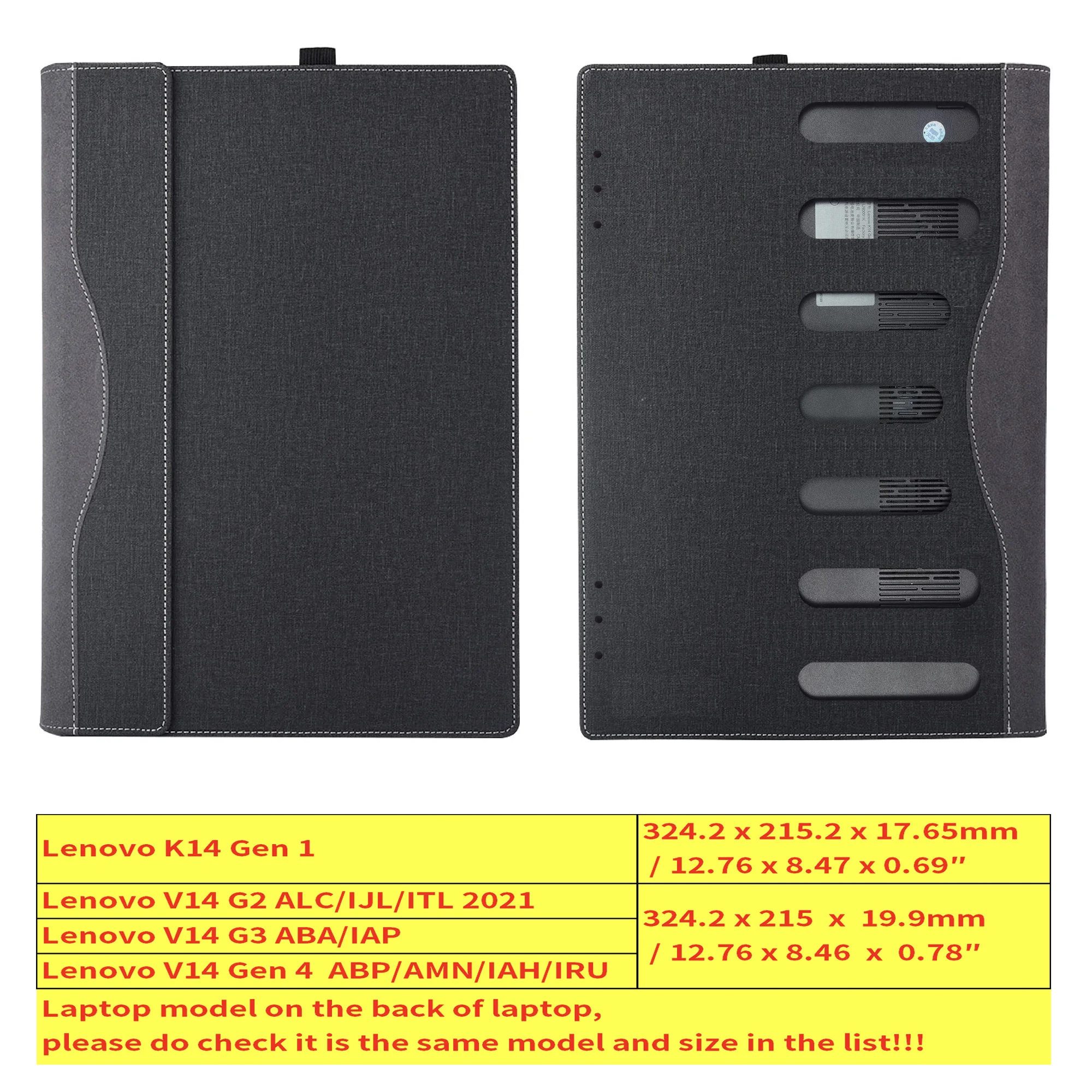 Portátil da Luva do Forro do Couro do Plutônio Tampa para Lenovo V14 g4 Abp Amn g3 Iap Aba g2 Alc Itl K14 Gen 14 Novo 2023 Case do - Imagem 5