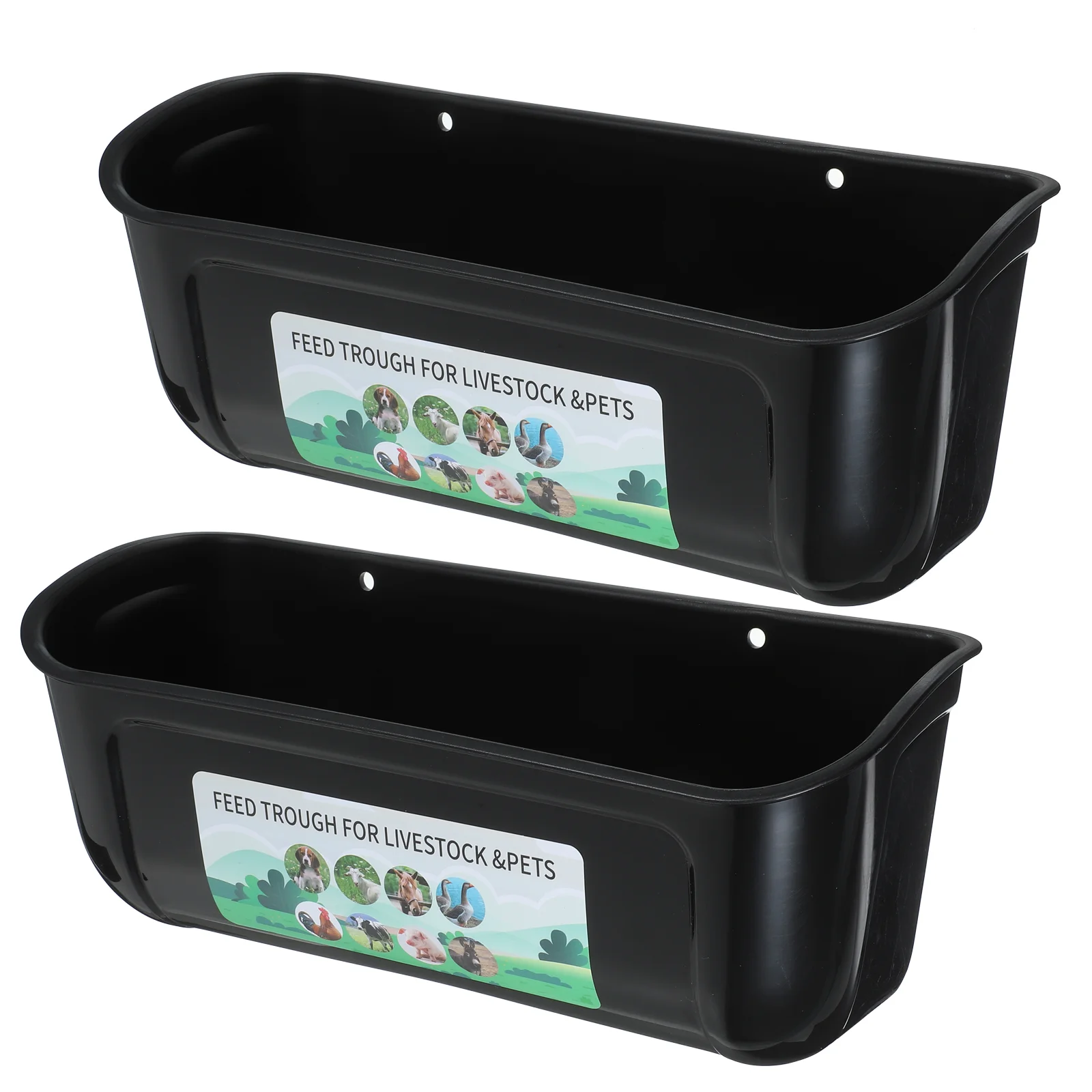 

2 Pcs Chicken Feeder Goat Food Feeding Supplies Trough Plastic Bird Feeders for Your Chickens Waterer