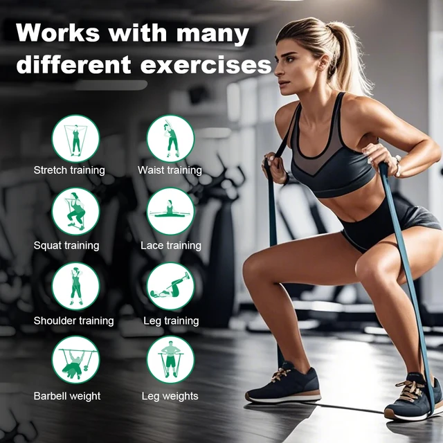 5~120lbs Fitness Resistance Band Boxing Agility Training Workout Gym Equipment Yoga Pilates Accessories Rubber Band Home Gym 3