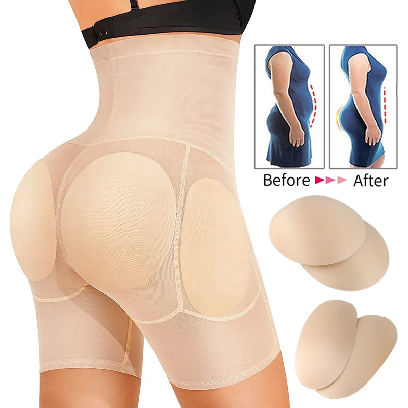Women Hip Pads High Waist Trainer Shapewear Body Shaper Fake Ass Control Panties Sexy Butt Lifter Enhancer Booty Thigh Trimmer