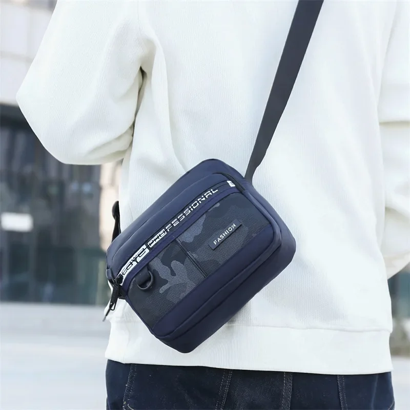 YoReAi New Casual Simple Shoulder Bag for Men Water Proof Large Capacity Multi-layered Crossbody Messenger Travel Bags