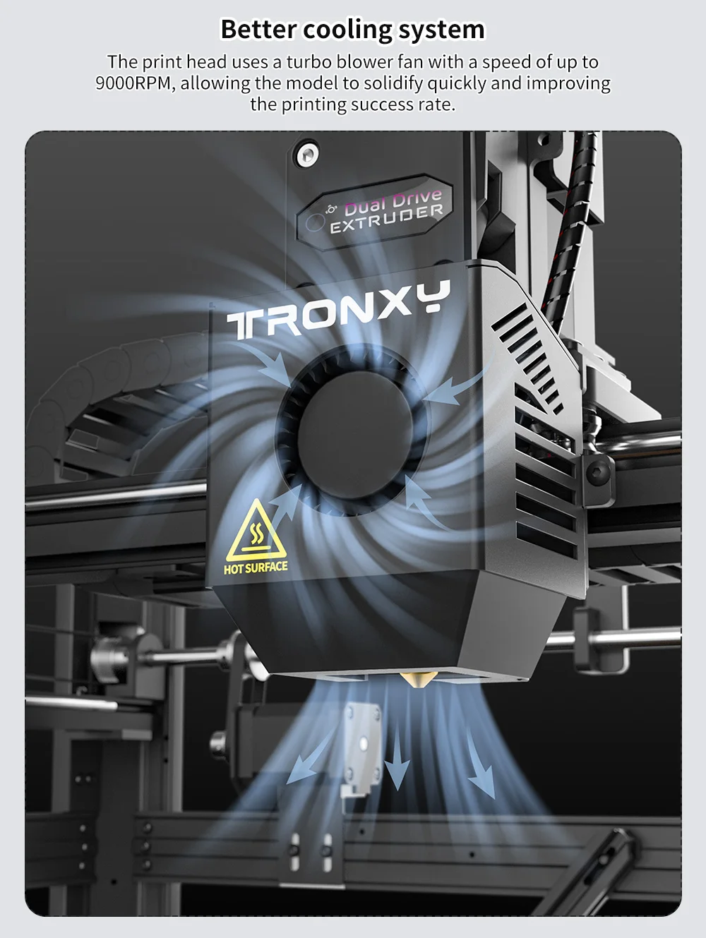 S7feae1717ff84c49a655f80f891f9738i Nowa aktualizacja z Tronxy VEHO 600 Pro duże 3D z napędem bezpośrednim i zestaw do drukarki profesjonalne drukarki 3D o wymiarach 600x600x600mm