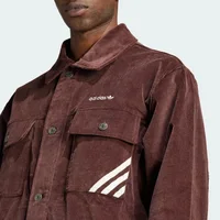 Adidas Originals Coach Jacket American Retro Corduroy Fashion Veste à manches longues à simple boutonnage pour homme Shadow Brown Iw3263 3