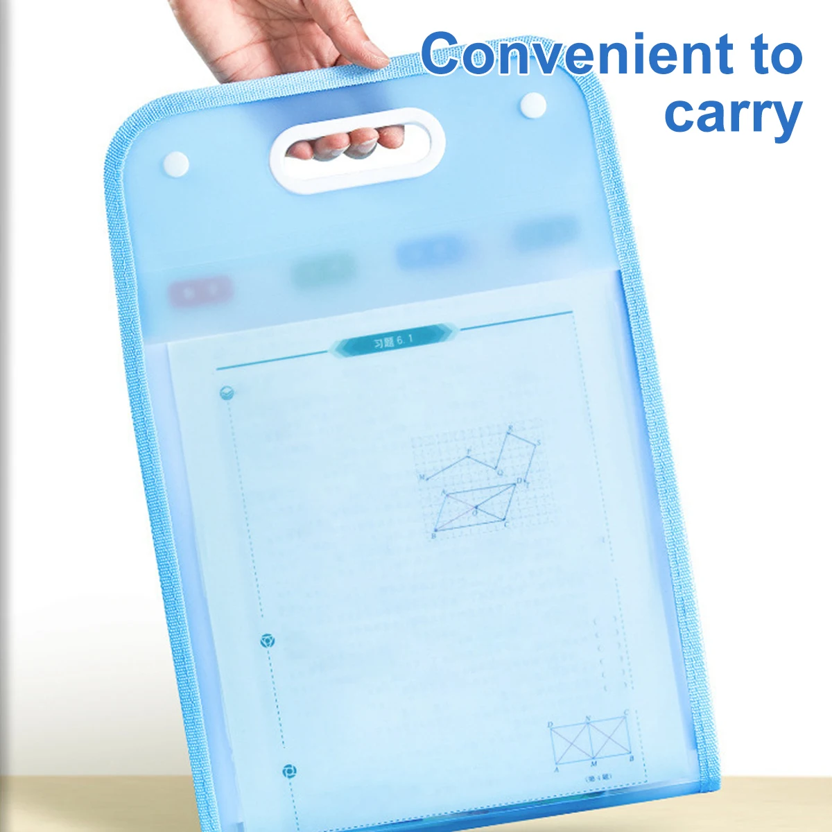 Portable Folder Multi-layer Large Capacity Accordion Bag Test Paper Storage Bag Student Stationery School Office Supplies file folders