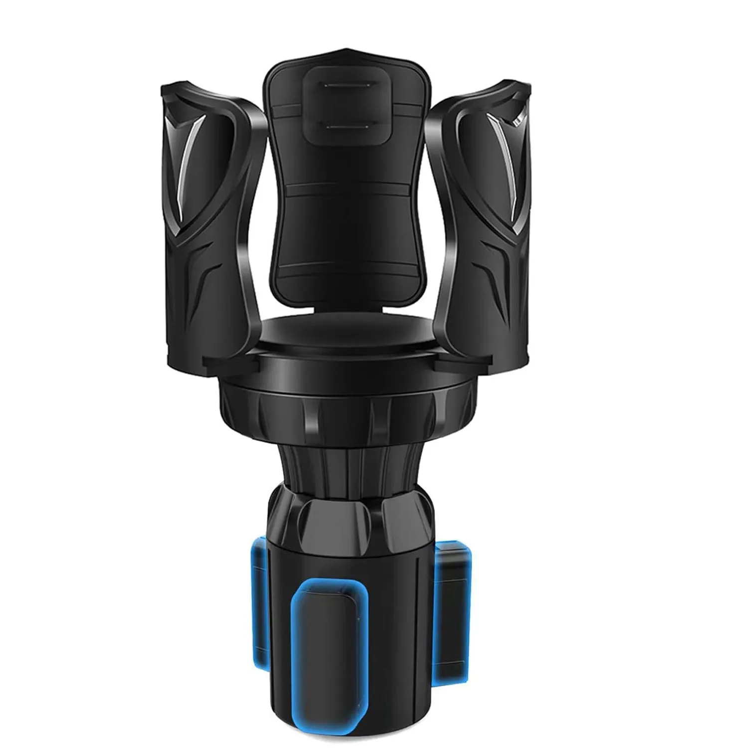 Car Cup Holder Expander Adapter with Adjustable Arm and Base with Rubber Universal Fits Most 12/32/46oz Large Drink Bottles