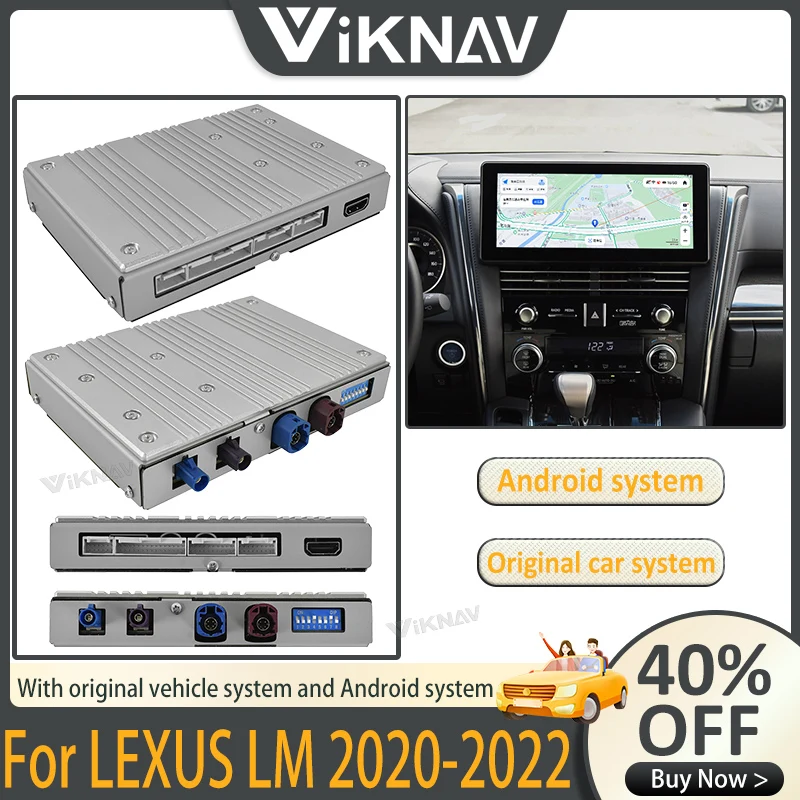 

Система Android для LEXUS LM 2020-2022 Carplay Автомобильный видеоинтерфейс с сенсорной панелью экрана и головным устройством 360 AHD 128 ГБ