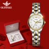 OUPINKE 3170 Deep Waterproof Automatic Watch For Women Dual Calendar Mechanical Hand Clock Stainless Steel Luxury Woman Watches 1