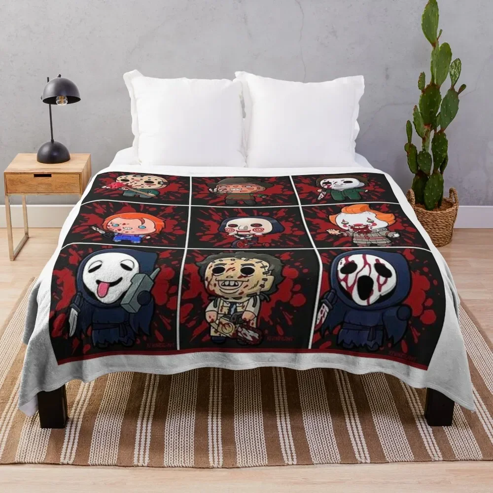 

classic evil characters chibis Throw Blanket Beautifuls Plaid Blankets
