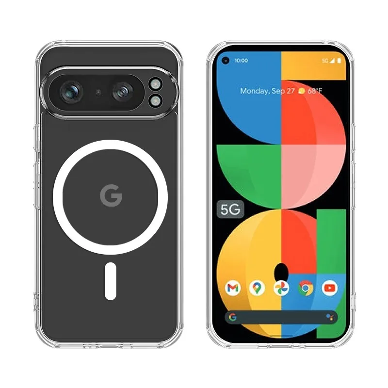 Enhanced Magnetic Phone Case for Wireless Charging - Crystal Clear Acrylic Cover