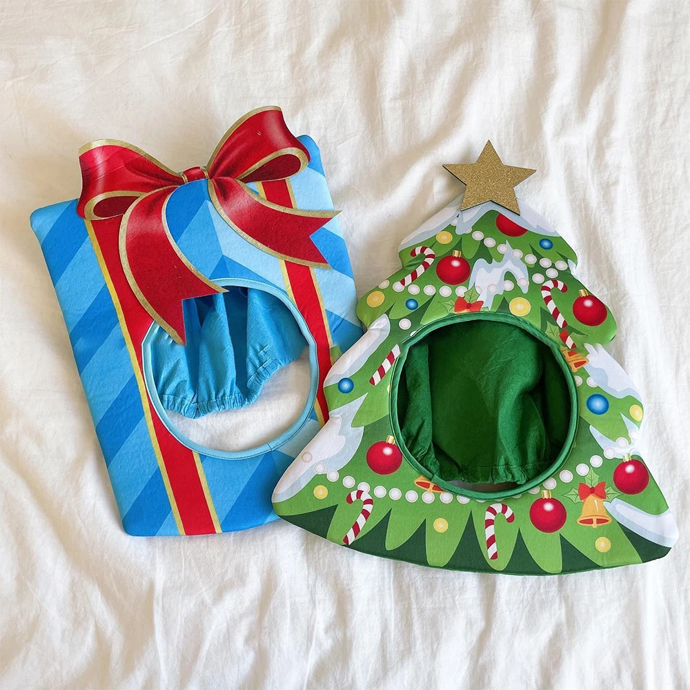 Christmas Funny Hat Novelty Christmas Tree Chips Gift Shaped Mask