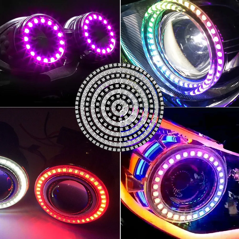 Anello LED RGB 1 3 4 7 8 9 12 16 24 32 b LED WS2812 5050 Lampada ad anello LED RGB con driver integrati per k fai da te Arduino  502