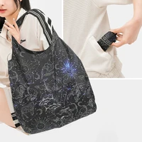 Polybye Super light Reusable Tote bag Eco-friendly Recycle Polyester Foldable Shopping Bag Handbag Grocery Bag constellation 1