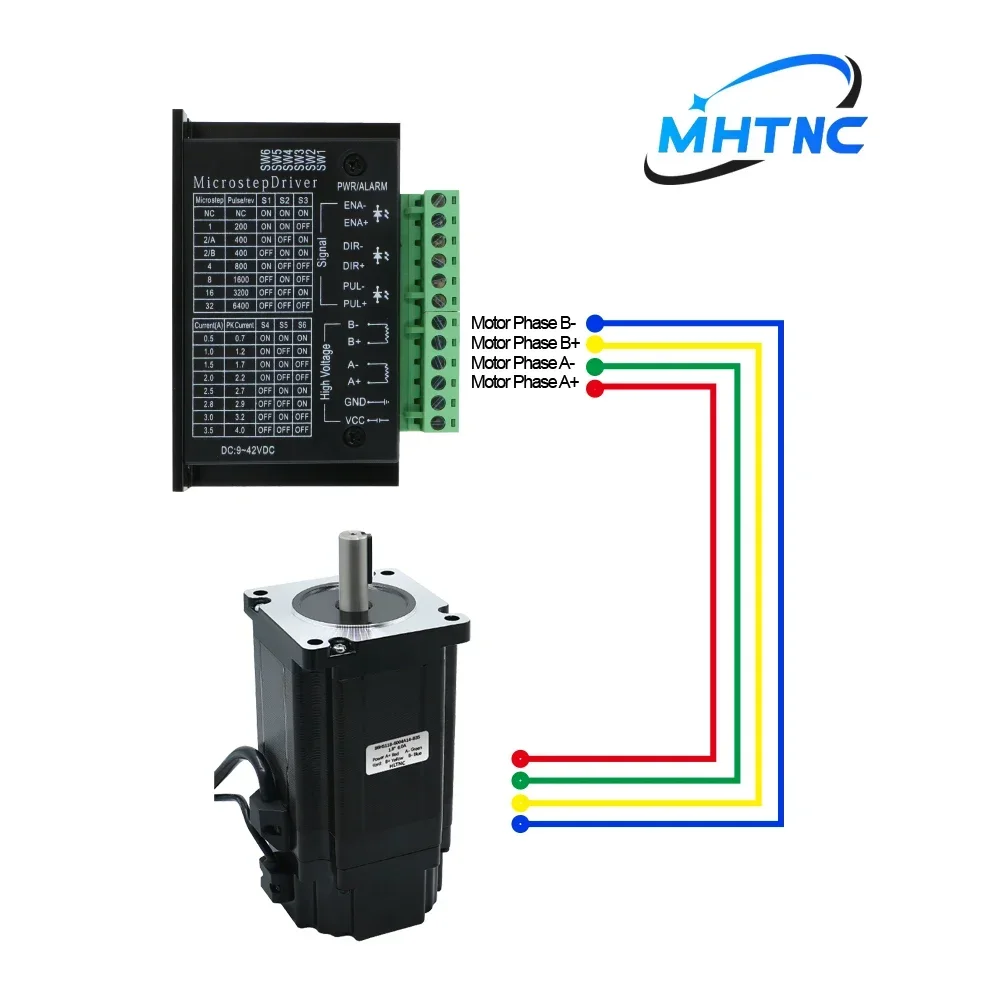 Nema 34 개방형 루프 스테퍼 모터 2상 86HS156 12N.m 6.2A 1714ozin CNC 라우터 고토크용 14mm 샤프트가 있는 4리드 DC 엔진