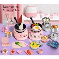 New Funny Kitchen Toys Girl  Can Cook  Mini Kitchen Items Real Cooked Family Toy Set Birthday Gift Girl Toys Kitchen Accessories 1
