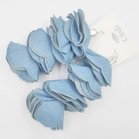 New Bohemia Handmade Four Denim Liner Flower Drop Earrings for Women Statement Earring 2