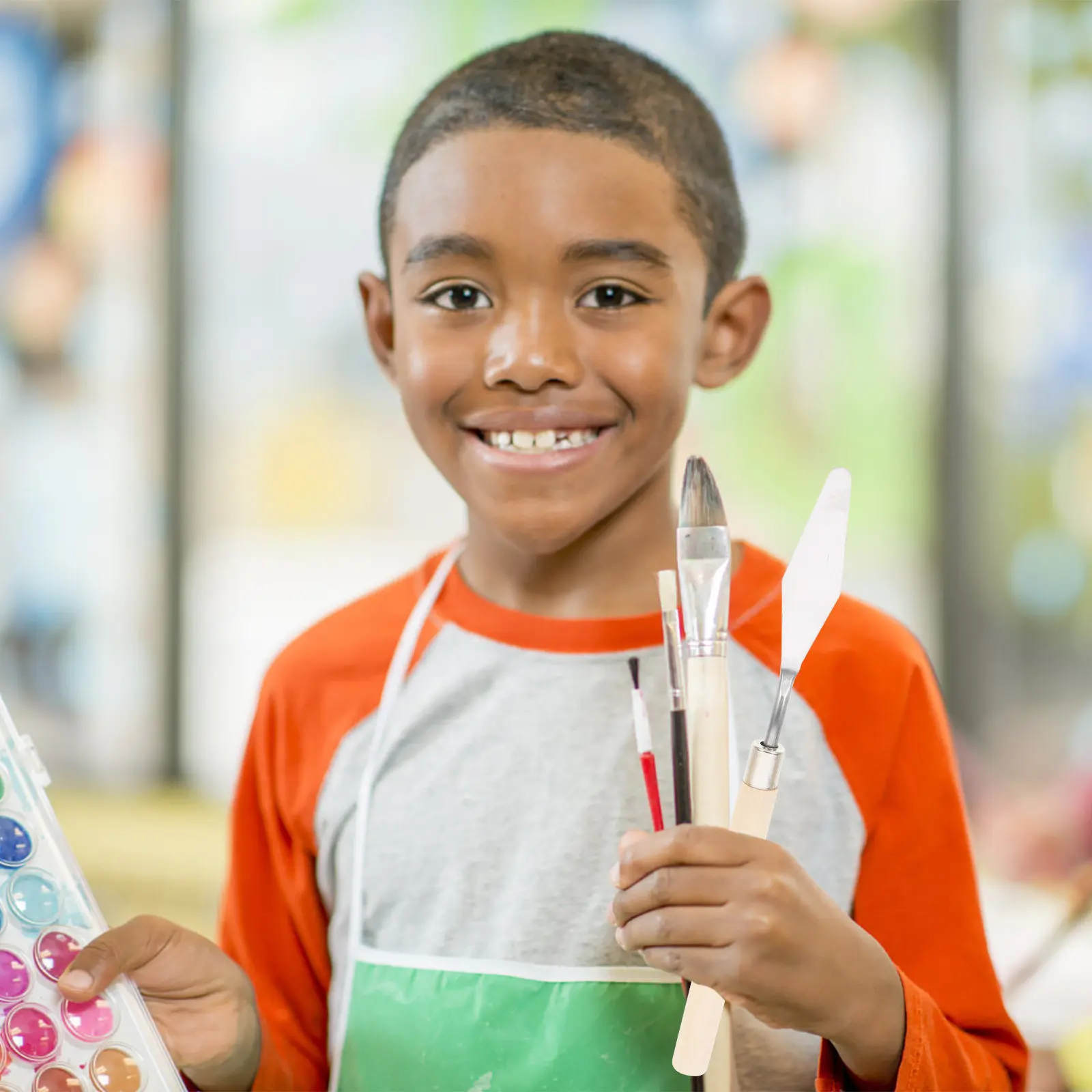 5Pcs 페인터 스크레이퍼 세트 스테인레스 스틸 전문 미술 도구 페인트 혼합용 점토 안료 캔버스 드로잉 아크릴 용품