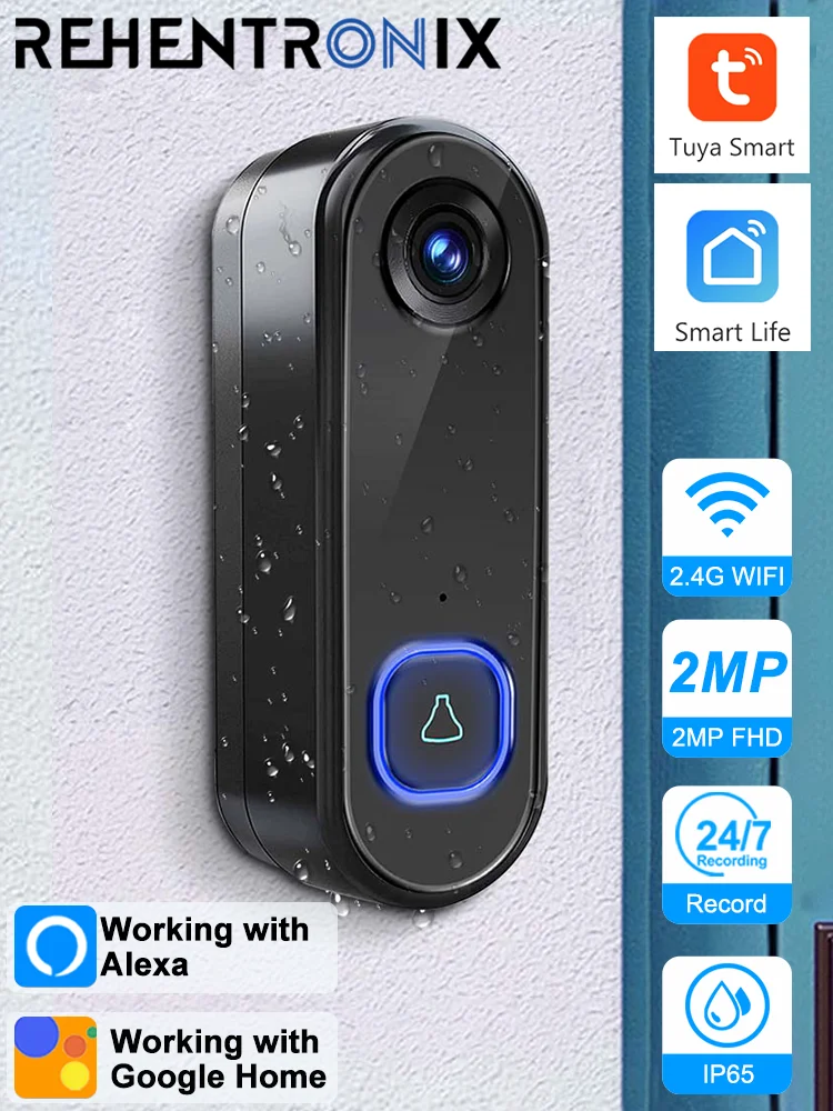 

Умный дверной звонок Wi-Fi 1080P HD с камерой безопасности