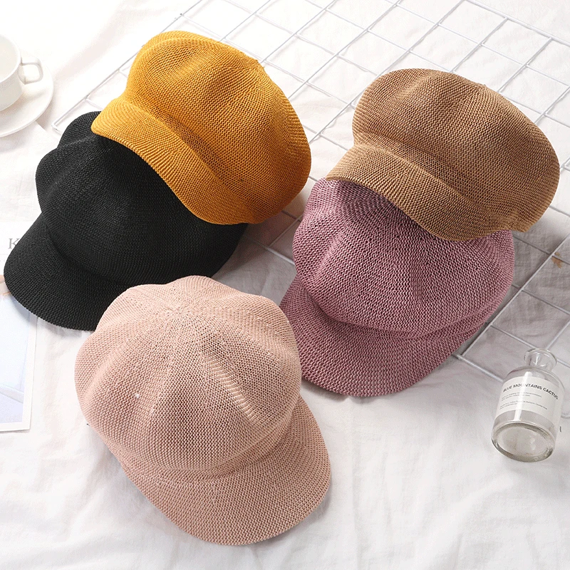 

New Summer Straw Hat for Women Sun Hat Breathable Cap Outdoor Casual Hat Octagonal Hats