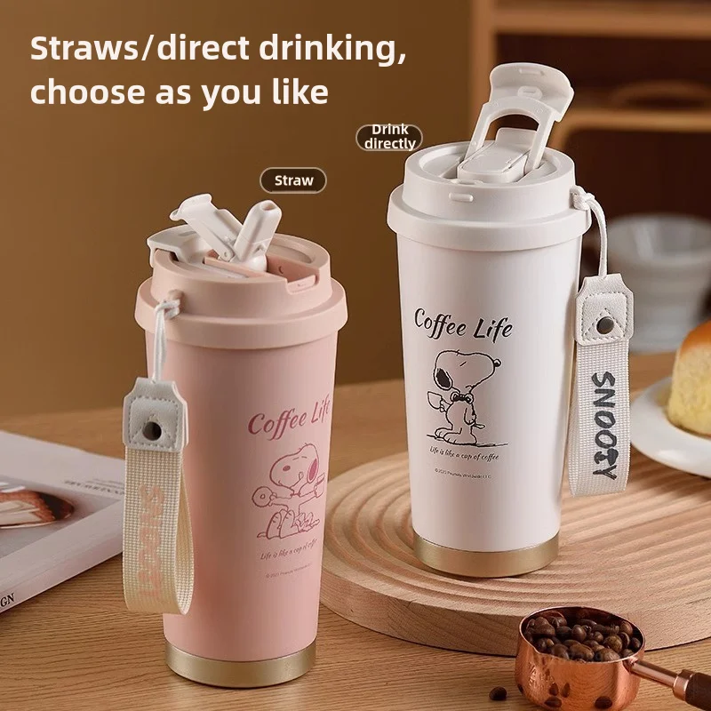 Snoopy Disney Mickey Mouse tasse à café tasse à vide femme belle 316 en acier inoxydable nouvelle grande capacité tasse de paille à boire - AliExpress