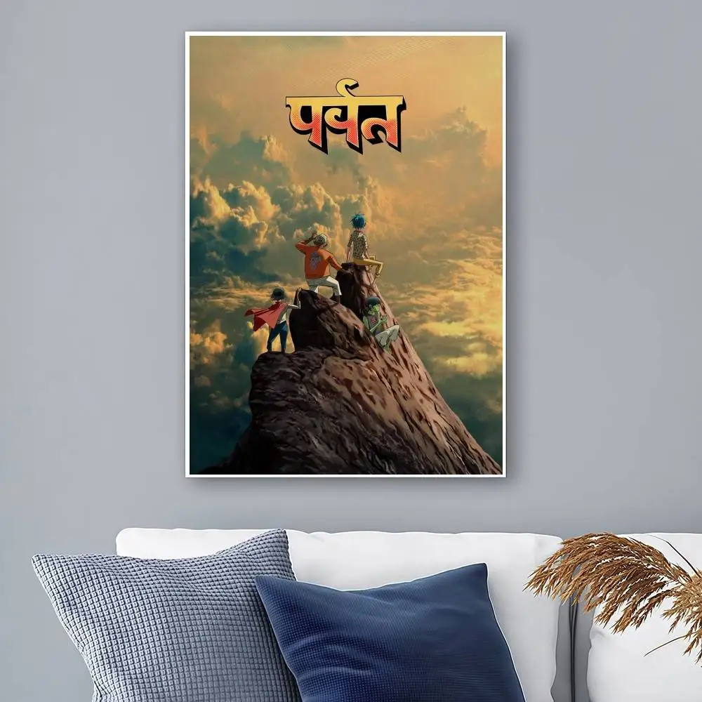 Gorillaz The Mountain Luxury Home Decor High-End Fashion Poster Sticker