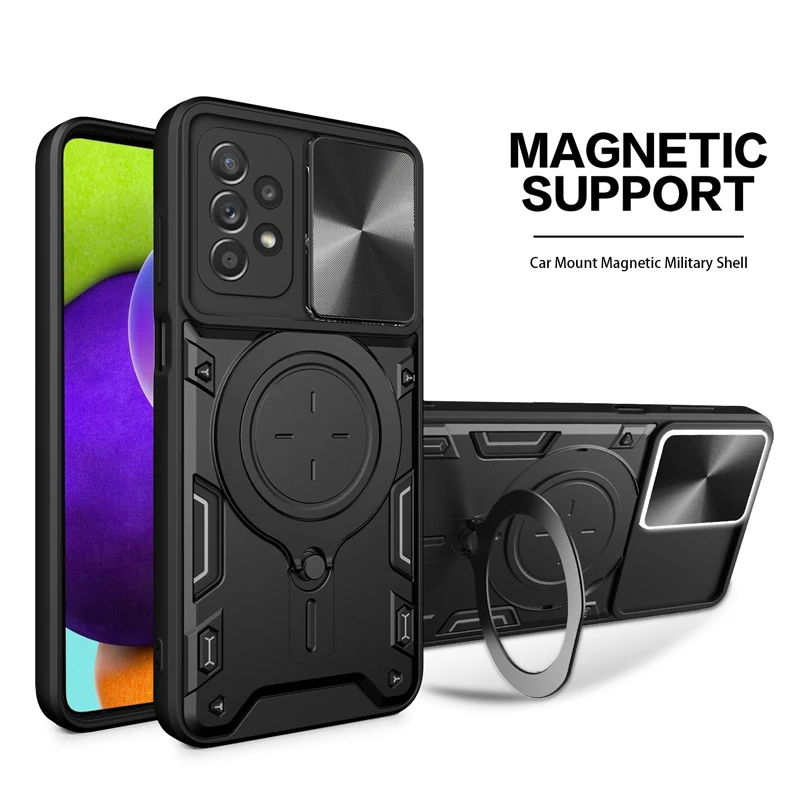 Shockproof Magnetic Phone Case With Stand For Samsung Galaxy_voghion.com