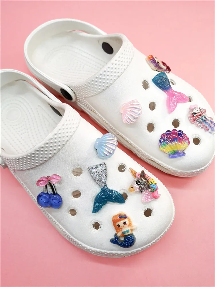 Lovely Cartoon Mermaid Octopus Shoe Charms Decorations Shoes