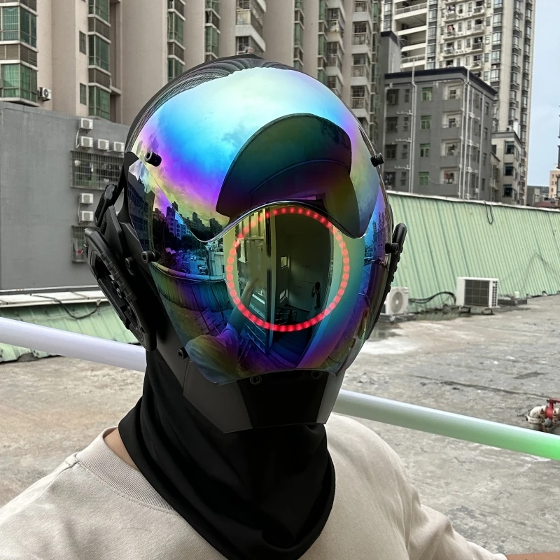 Sci Fi Visor Helmet Futuristic Open Face Visor Cyberpunk Mask