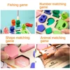 Montessori Wooden Toys Kids Busy Board Shape & Number Matching Digital Shape Educational Toys For Children Gifts 3