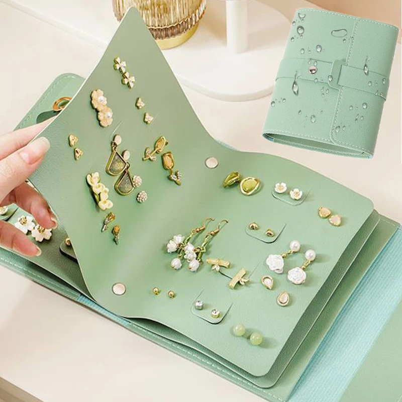 

Roll Foldable Jewelry Case Travel Jewelry Organizer Portable for Journey Earrings Rings Diamond Necklaces Brooches Storage Bag