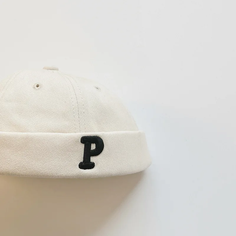 Kids Melon Skull Beanie - Solid Color Brimless Hat for Boys  Girls