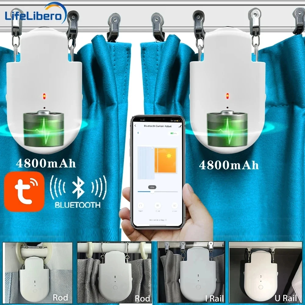 LifeLibero-Tuya-Smart-Curtain-Robot-Bluetooth-Curtain-Motor-Smart-Life ...