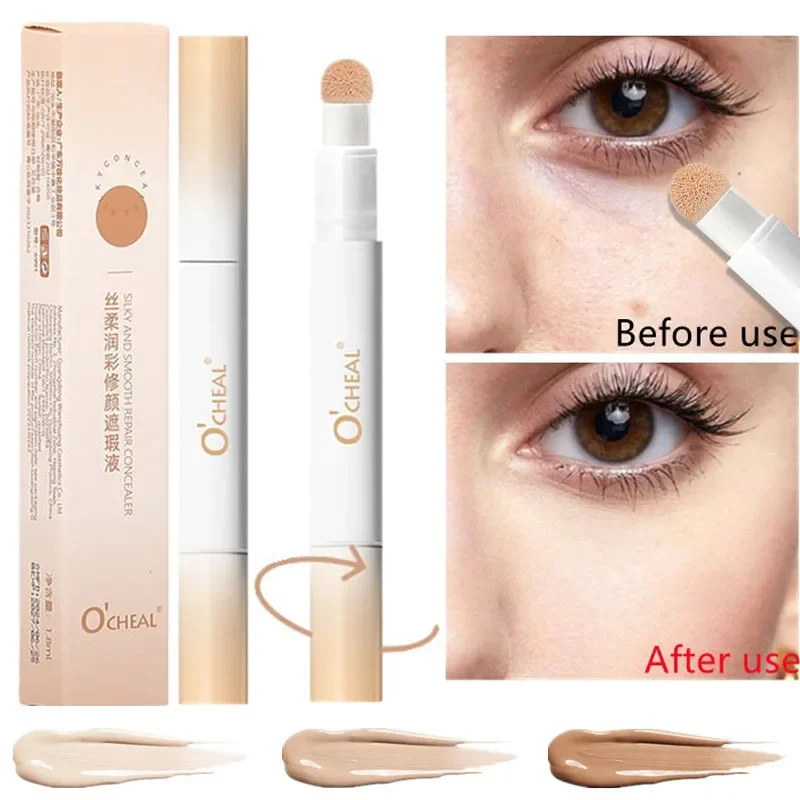 Air Cushion Concealer Pen Rotary Liquid Matte Silky Smooth Foundation Cream Pencil Oil Control Cover Dark Circles Natural Makeup