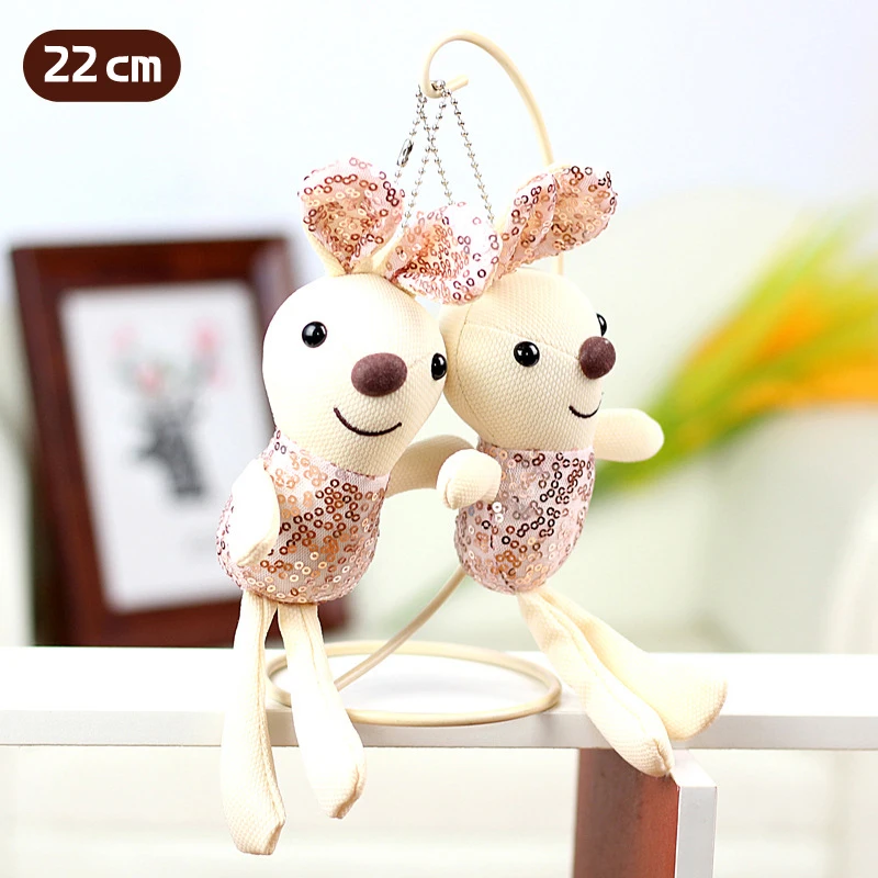 

Kids Toy Little And Cute Pink Cotton Bowknot And Green Bowknot Mouse Doll Stuffed Toy