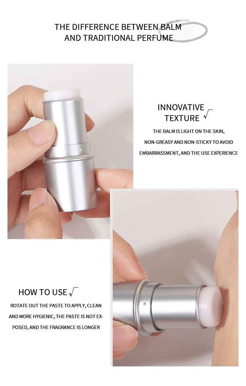 1 pcs LessxcocoSolid perfume stick exquisite and portable creative play fragrance invert paris and the forbidden rose