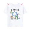 Personalized Dinosaur Birthday Shirt 1-9 Birthday T-Shirt Custom Name Wild Tee Boys T Shirt Dino Theme Party Clothes Kids Gift 4