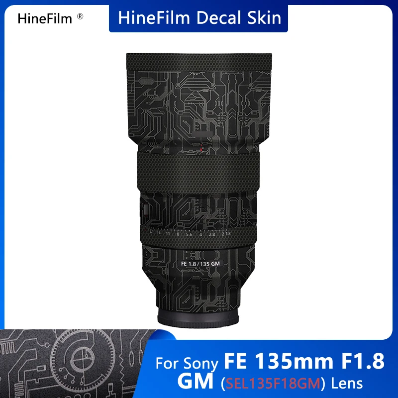 Lente Vinil Decalque da Pele Envoltório Capa para Sony fe 135 mm f 1.8 gm Sel135f18gm Len Adesivo Capa Filme 135 F1.8 gm fe 135 1.8 gm