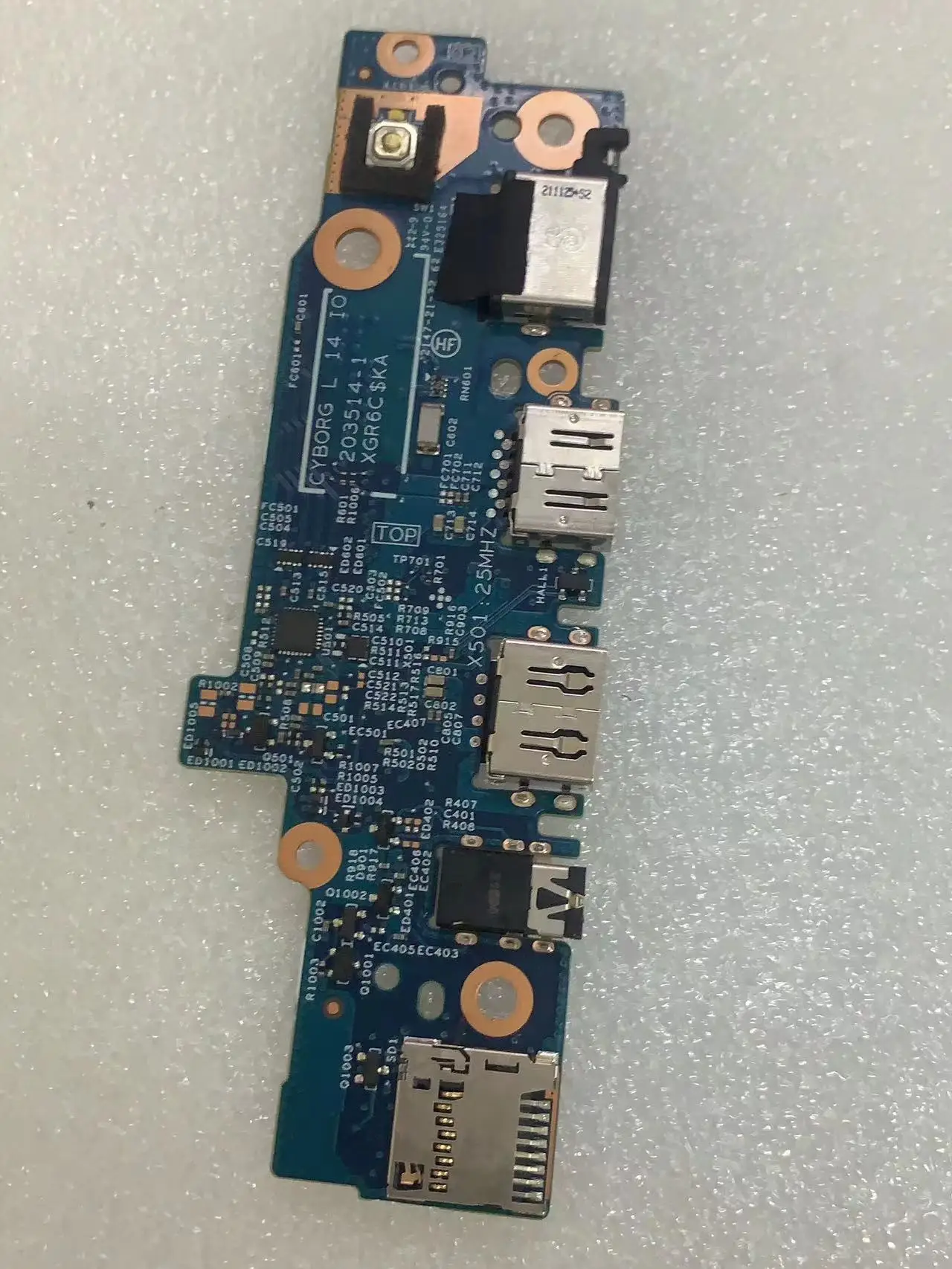 Placa de Circuito io do Lado Direito com Slot sd Usado-novo para Dell Latitude 3420 Audio Usb Rj45 0f78fc 0ftkj8