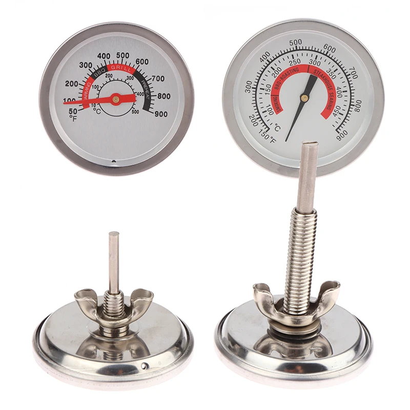 

1pc Stainless Steel Professional Cooking Accessory 10-500℃ (50-900℉) BBQ Thermometer For Grill Oven Temperatures Detector