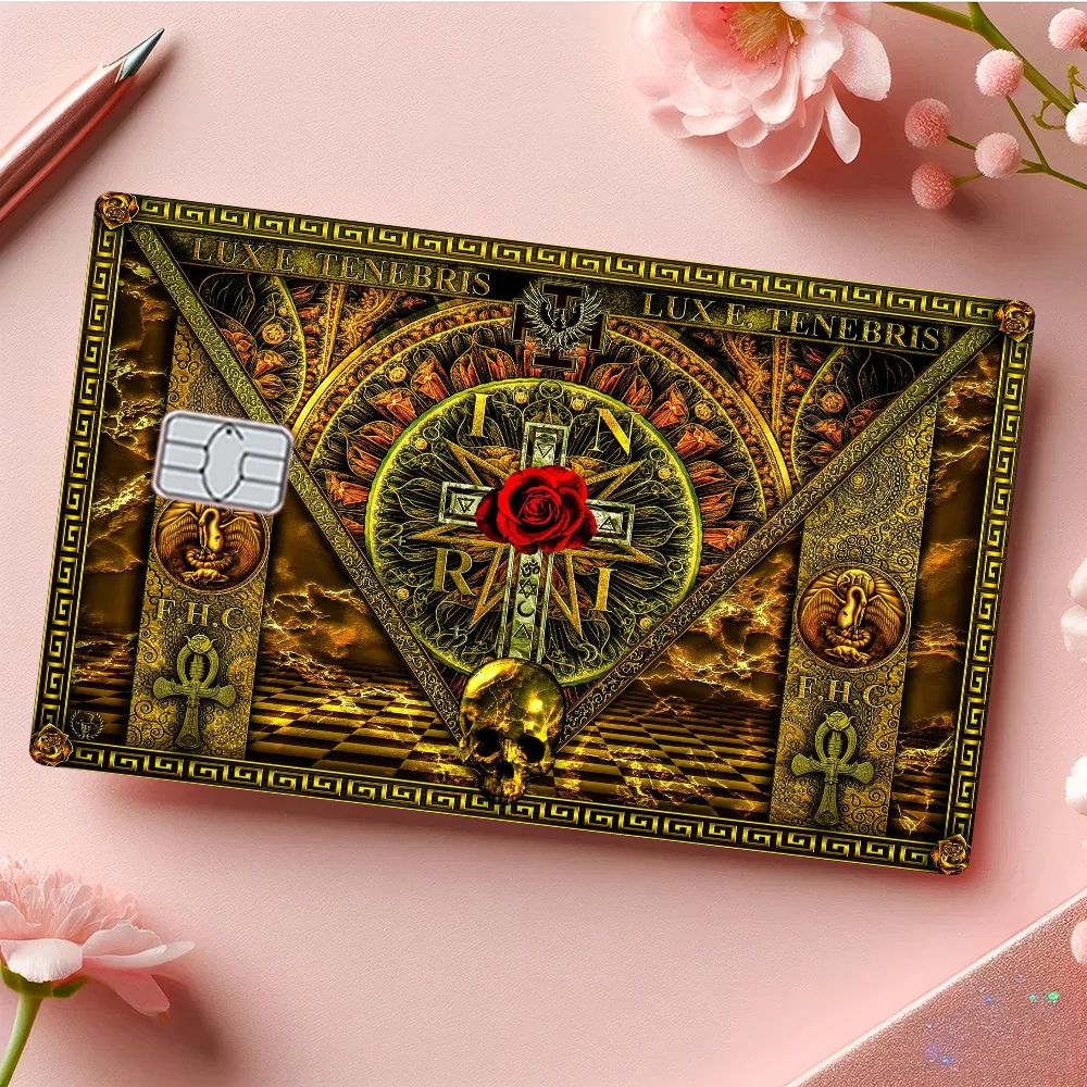 Freemason Illuminati Anime Spend Or Save Funny Shell On Off Ultra Thin No Fade Sticker Skin Cover Film Debit Credit Card