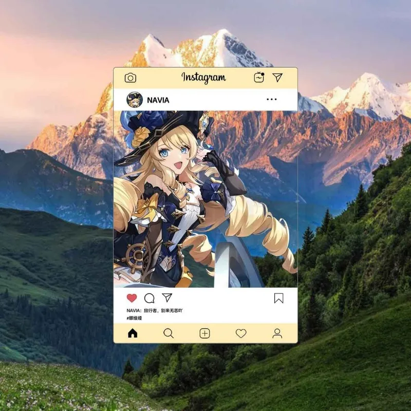 

Navia аниме товары Yuanshen акриловый брелок-подставка билета Стандартный значок прозрачная карта кавайный мультфильм сумка Декор