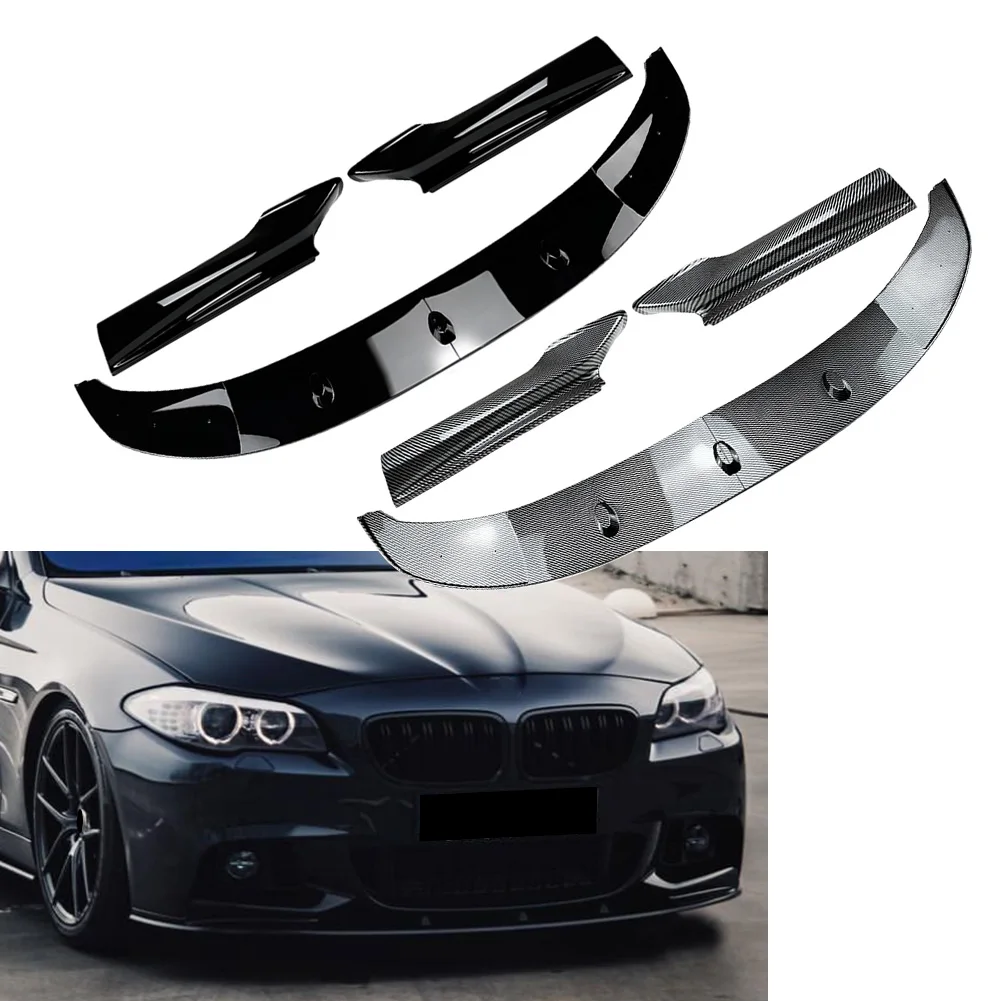 

Car Front Bumper Lip Chin Spoiler Trim Side Splitter For BMW 5 Series F10 F11 M Sport 2011 2012 2013 2014 2015 2016 2017
