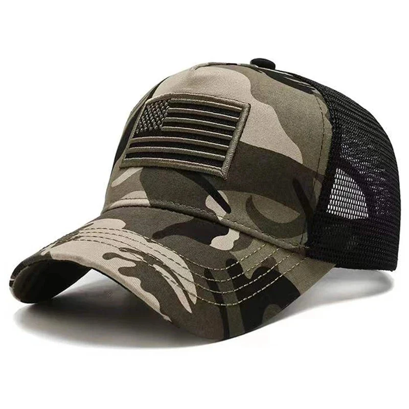 American Flag Camouflage Baseball Capsmen's Summer Hats, Sunscreen Hats, Women's Summer Hats, Popular Tennis Hats