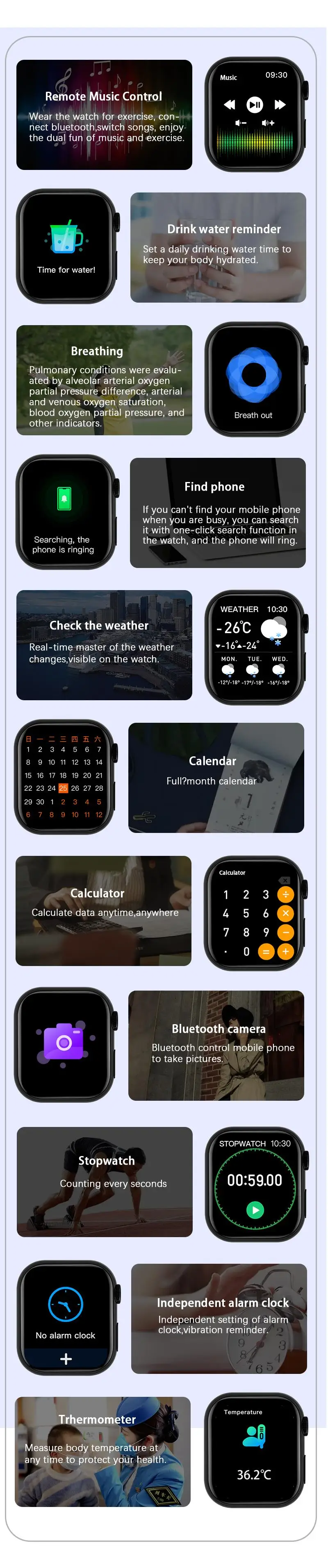 2023 Watch 9 Smart Watch: Men's Body Temperature & BT Call 2023 Watch 9 Smart Watch: Men's Body Temperature & BT Call
