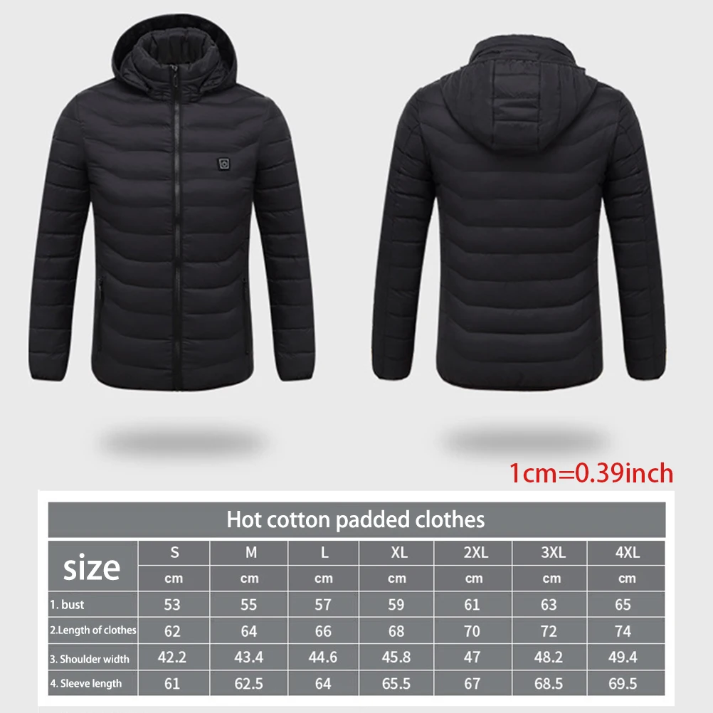 8 Zone Heated Jacket 8 Zone Heated Jacket USB Electric Hoodie Winter Warming Coat USB Electric Hoodie