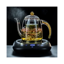 

1200ML Glass Teapot Kitchen Metal Cold Kett.Cold Kettle Coffee Pot European Style Home Decoration Glassware Birthday gift