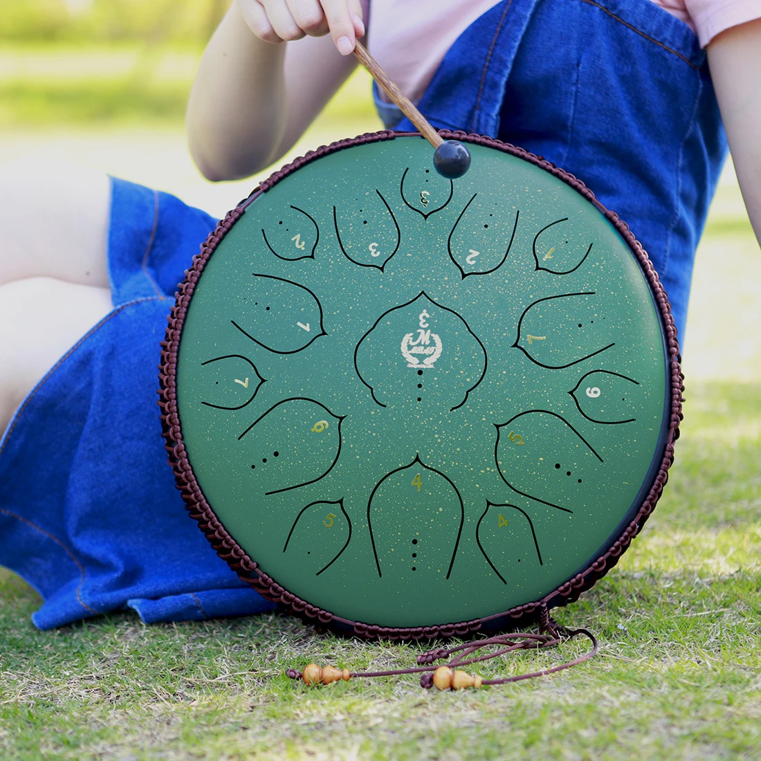 14 Inches 15tone Key Of D Steel Tongue Drum Meditation Instrument Zen Practices Tools Spirit