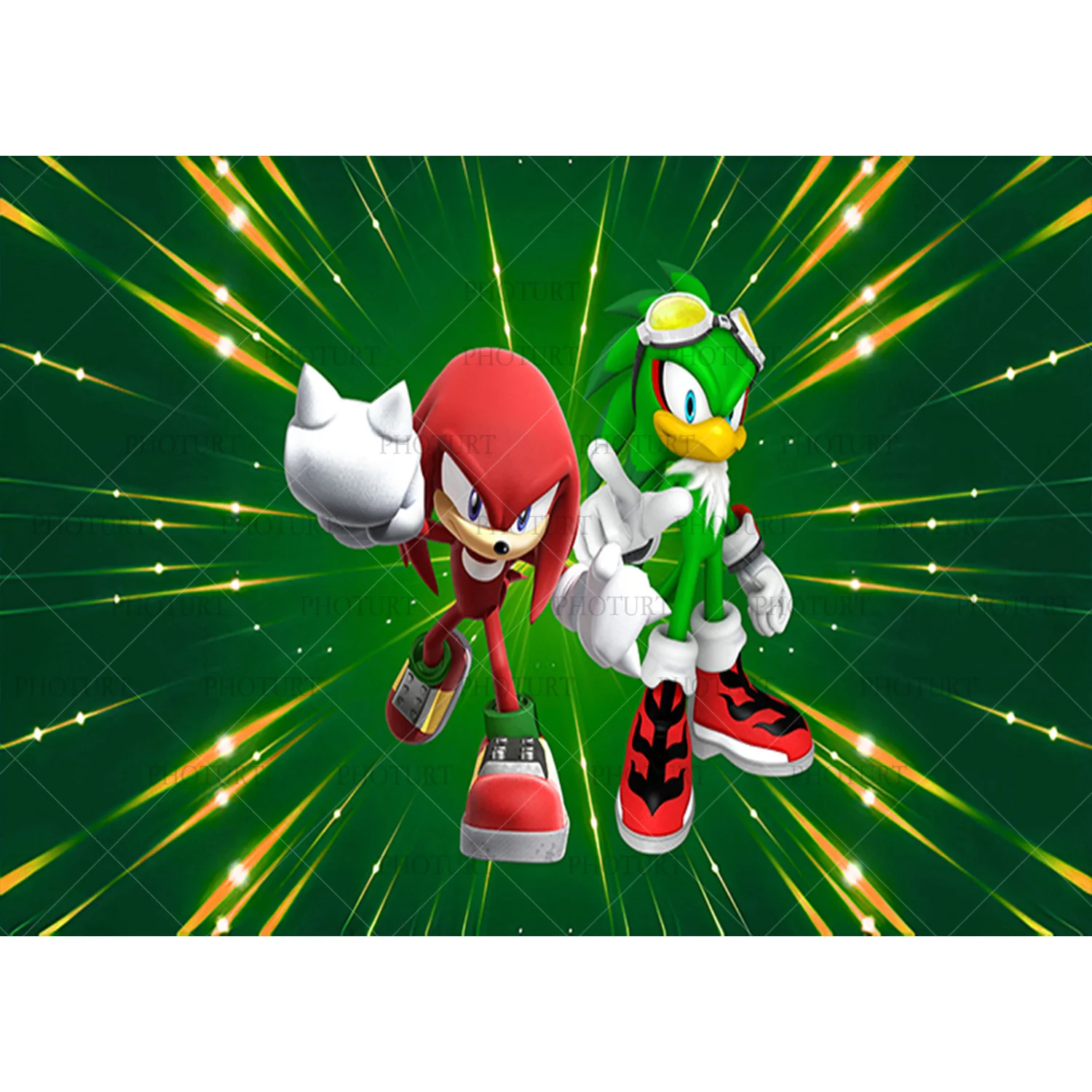 thumbnail image 1 of Fondo de Sonic con forma de erizo corriendo redondo, fondo para fiesta de cumpleaños de niños, pancarta de superficie cilíndrica, accesorios de decoración para fotografía, 1 of 5