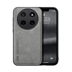Luxury Shockproof Leather Texture Case with Magnetic Attraction for Honor X80 Pro Max (Light grey)