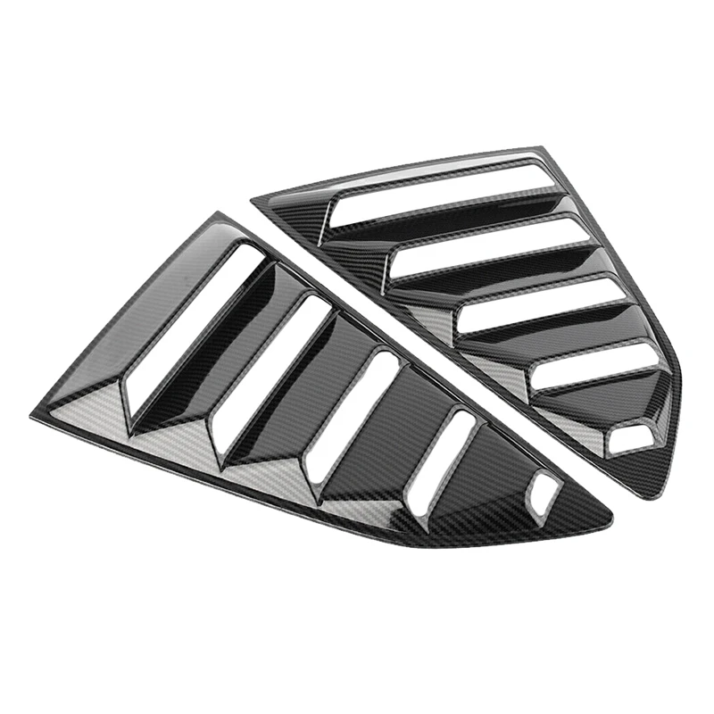 

Carbon Fiber 1/4 Rear Side Vent Quarter Window Louver Shutter Cover Trim Replacement Accessories For 2016-2022 Chevy Camaro